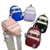 School Bag for Women, INS Trendy Minimalist Color-block Versatile Vintage Workwear, Large Capacity Computer Backpack for Middle and High School 