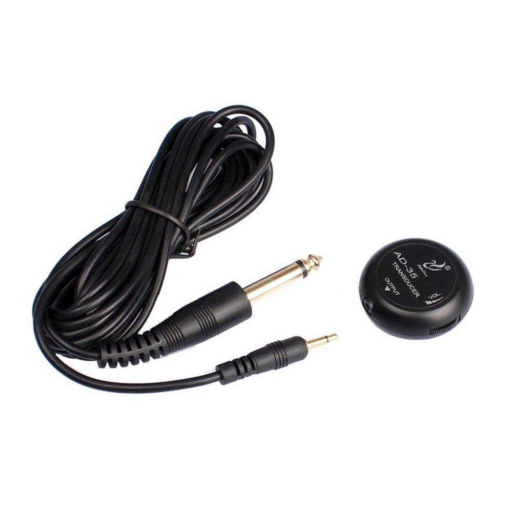 AD-35 Piezo Contact Type Pickup with Removable Pickup and Volume Control for Guitar, Ukulele, Violin, Mandolin, Banjo, Cello, and More