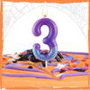 Zi Lan Purple Spider 3rd Birthday Candles Spider Themed Number 3 Candle Cake Topper Spider Cartoon Birthday Cake Decorations for Boys Girls Kids