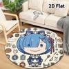 Re Zero Round Area Rug Carpet Rug For Living Room Bedroom Sofa Playroom Decor Nonslip Floor Mat