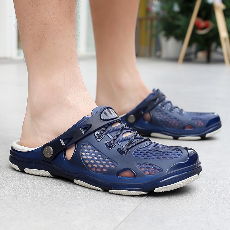 Fashion Summer Shoes Jelly Shoes Beach Men Sandals Hollow Slippers Breathable Men Flip Flops Outdoor Shoes Men Dropshipping