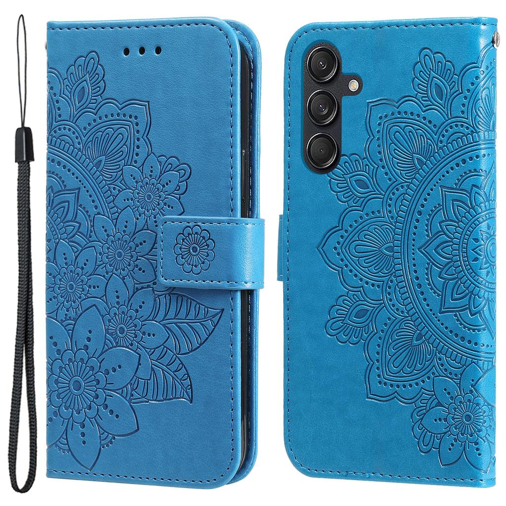 For Samsung Galaxy M55 5G/C55 5G/F55 5G Case Floral Pattern PU Leather Wallet Stand Phone Cover