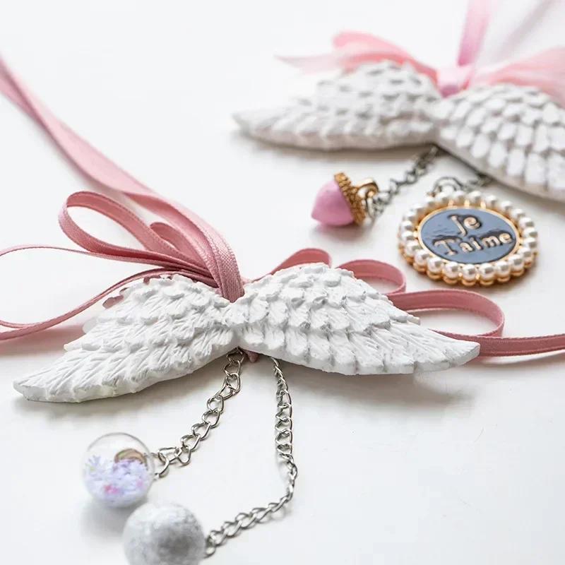 Engelsflügel Silikonform DIY Handwerk Kuchenform Backwerkzeuge Feder Mode Anhänger Aromatherapie Gips Harzform Heimdeko