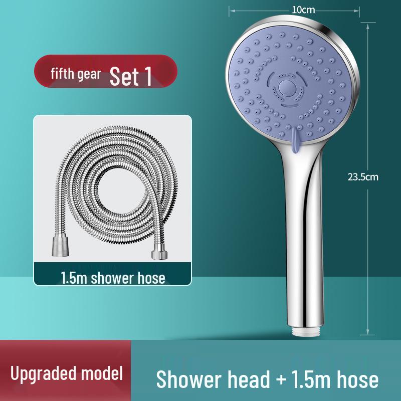 Pressurized Shower Head Set with Coarse Hole Sprinkler for High Water Output and Bath Heater Compatibility