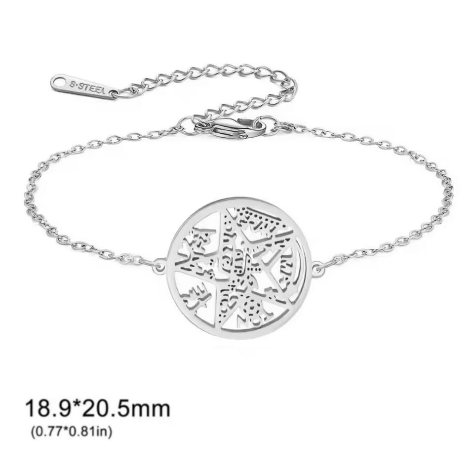 Witch Knot Bracelet Jewish Hebrew Tetragrammaton Bracelet Witchcraft Pentagram Bracelet For Women Amulet Jewelry Gift
