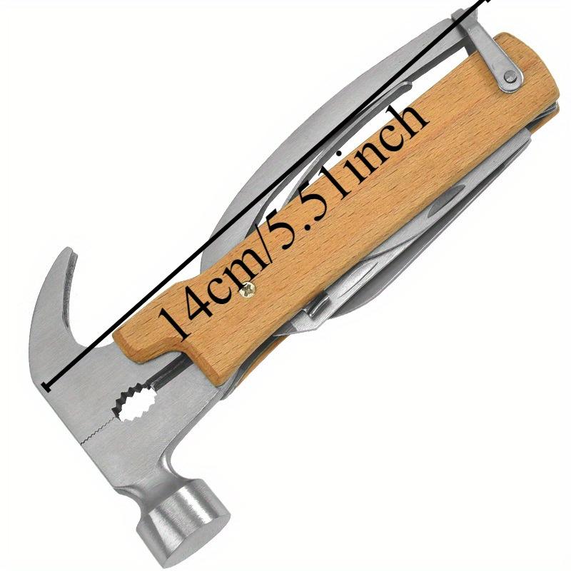 Versatile Stainless Steel Folding Hammer with Pliers - Portable, Multi-Function Tool for Outdoor Camping & Car  Window Breaker