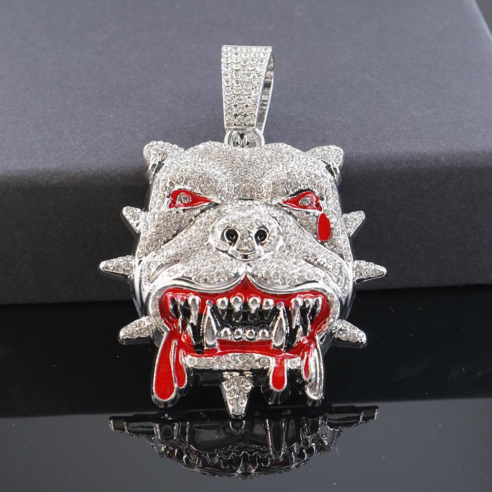 European and American new products are hot-selling hip-hop personality bulldog pendant necklace trend personality fashion cool men's accessories
