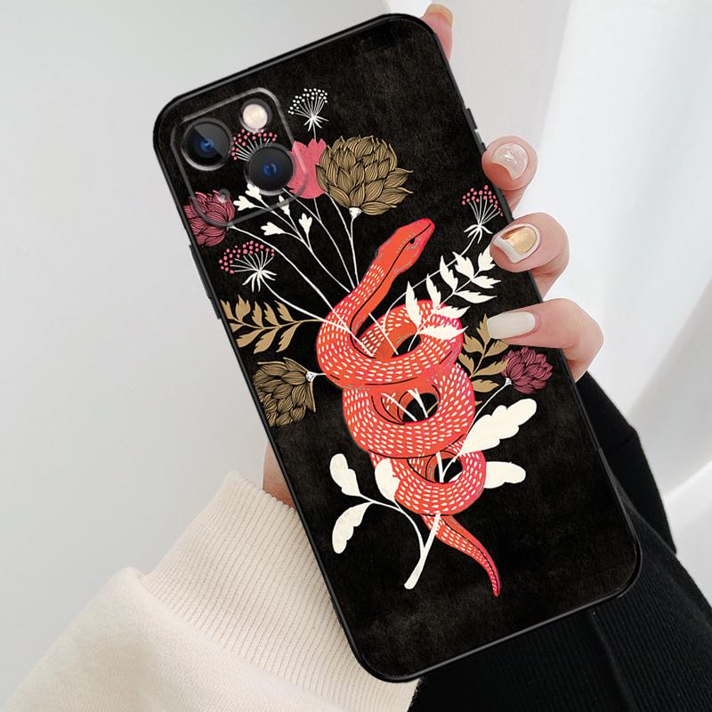 The Snake and Fern Phone Case For iPhone 17 Pro Max 14 13 12 11 15 16 Pro Max mini 15 16 Plus 16e 17 Air Cover