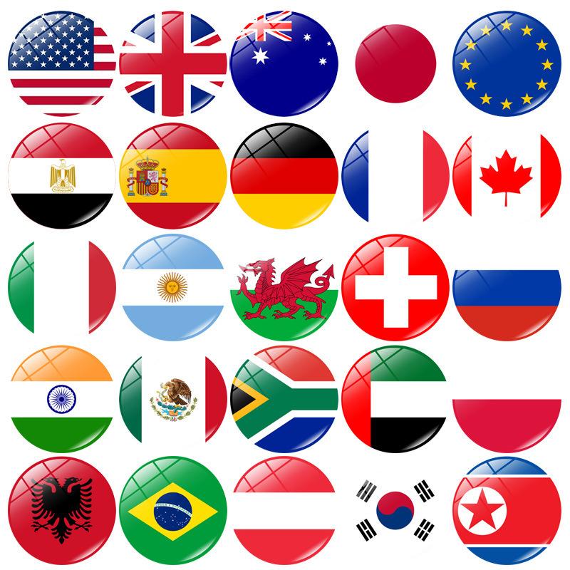 National Flag Fridge Magnets Spain United Stated Italy Russia Germany India Australia England Flag Fridge Stickers Wedding Gifts