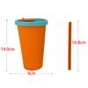 Edible Silicon Milky Tea Cup Reusable Drop-Resistant Use Childrens Straw Cup Environmental Protection Handy Water