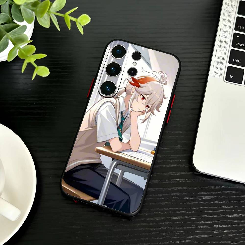Genshin Y-Kaedehara Kazuha Phone Case For Samsung S26,S25,S24,S23,S22,S30,S21,Ultra,Plus,FE 5G Black Soft Cover