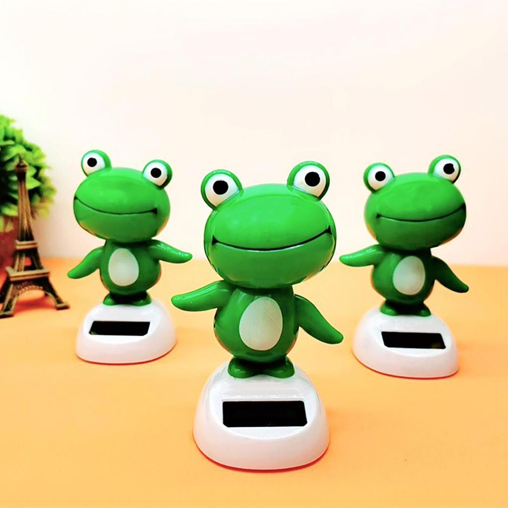 Funny Solar Bobbleheads For Car Dashboard Frog Solar Powered Dancing Swinging Animated Bobblehead Dancer Cute Animated Shaking