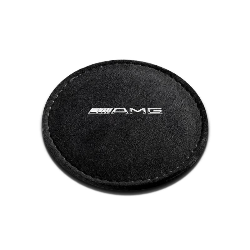 1/2Pcs Car Cup Holder Pad PU Leather Slot Non-slip Coaster Mat For Mercedes Benz AMG GLE GLS GLC CLA GLB ML W204 W206 W205 W212 W203