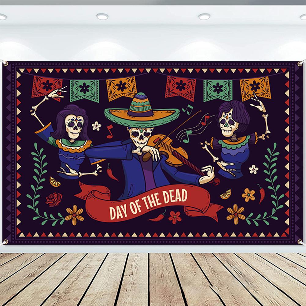 Dekorativní bannery s potiskem lebky Extra velké látkové fotografické bannery pro festivalový svátek