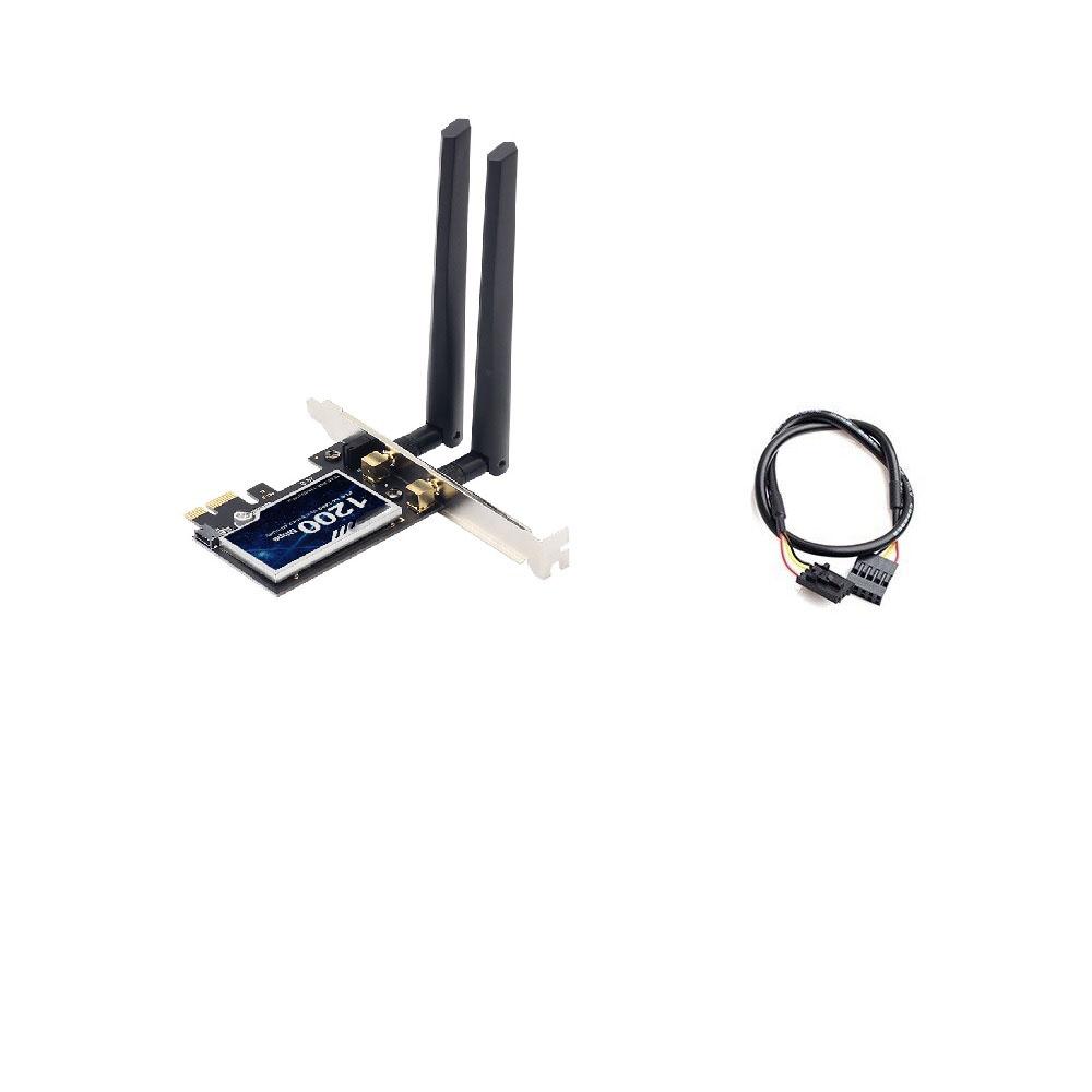 1200Mbps PCI-E WiFi Card 2.4G/5GHz Network Adapter Wireless Bluetooth Desktop PC