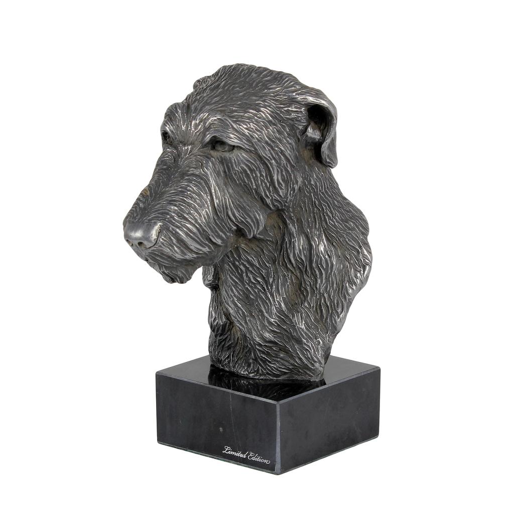 Deerhound, Scottish Deerhound - Figurine On Marble, Covered with Silver Metal, Handmade, Brand Art-Dog