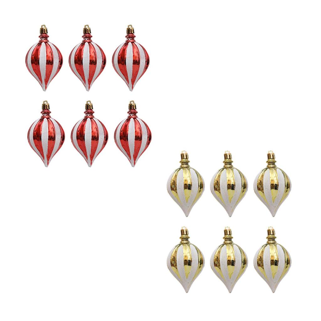 6Pcs Christmas Ball Ornaments Hanging Balls Christmas Tree Decorations Charm Pendants Glitter Decorative Baubles for Festival