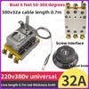 Piese Prăjitor cu Cuptor 230V 380V 32A Cablu 70CM 6 Pini Control Temperatură Sigur 50-300 Grade Termostat Limitator Temperatură cu Buton