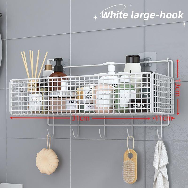 Bathroom Storage Rack Bathroom Shelf Wall Mounted Corner Storage Shelves Punch-free Toilet Rack Bathroom Organizer