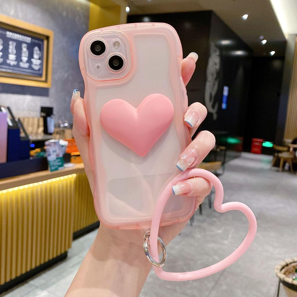 Applicable To Apple 14 Mobile Phone Case Wave Edge Love Bracelet IPhone 15 Soft Shell XR Anti-fall Soft Shell Protective Case