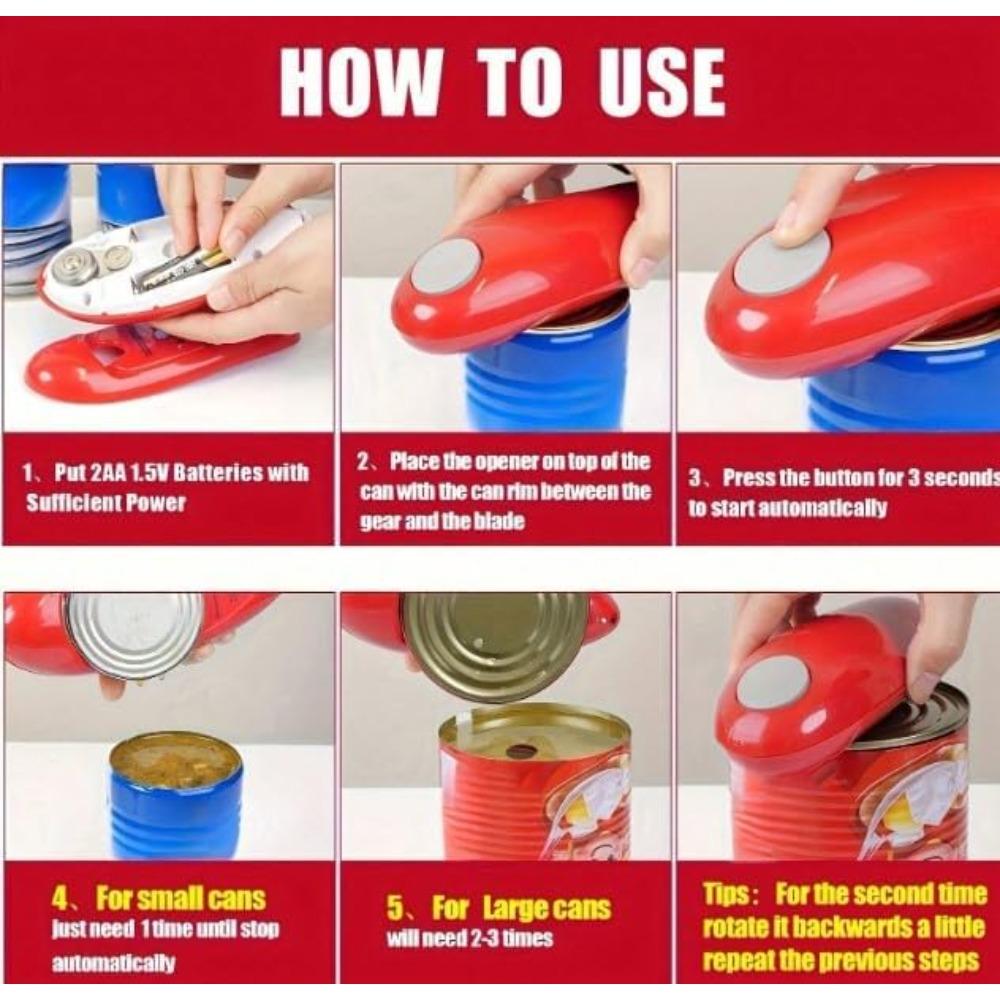 Professional Electric Can Opener,an Excellent Kitchen Gadget,one-touch Can Opener Design, Suitable for The Elderly and Arthritis