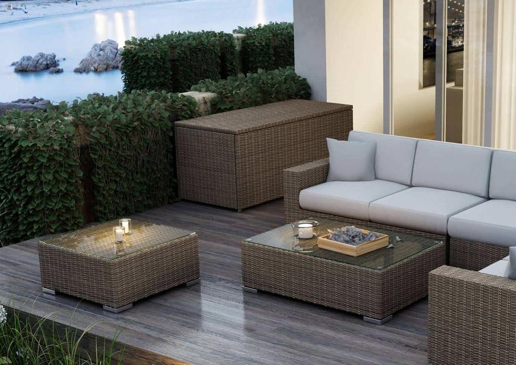 Terrace Box Scatola 200X82X74 1181L Oltre Royal Sand Technorattan Homms