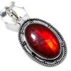 Red Labradorite Gemstone Handmade 925 Sterling Silver Jewelry Pendant 2.44" z9o42