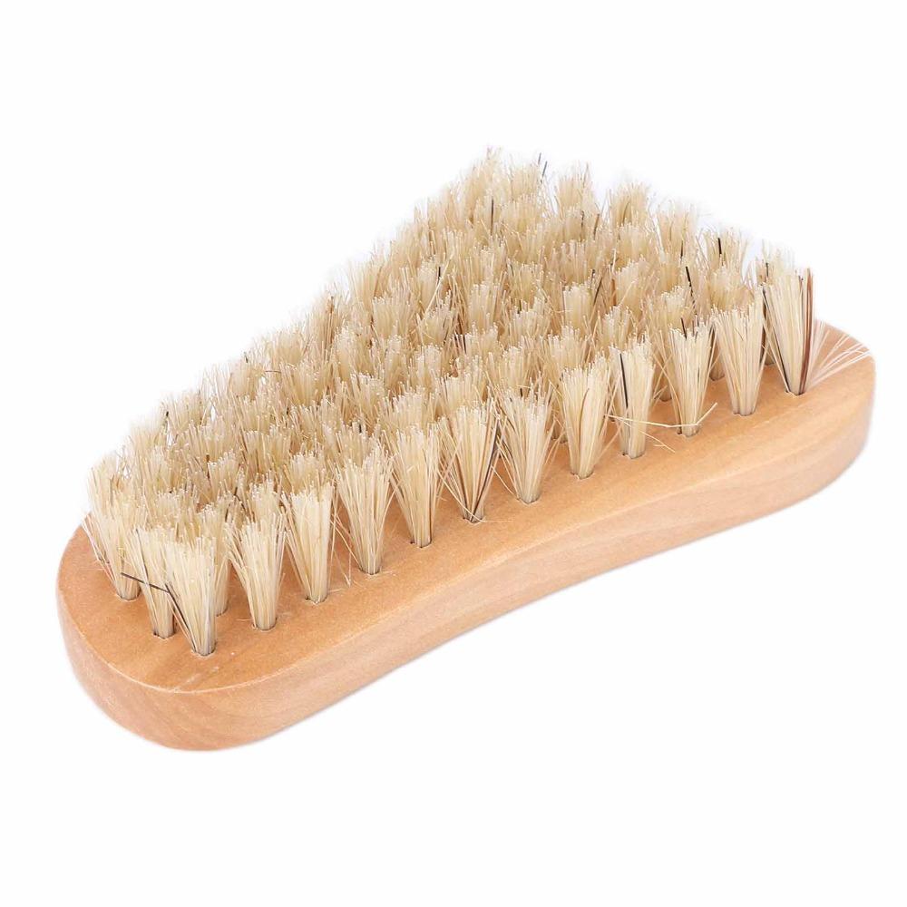 Natural Bristles Fingernail Toenail Scrub Brush Wooden Hand Foot Nail Scrubber Pedicure