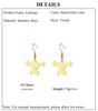 Cazador Gold Color Weightlifter Drop Earrings for Women Men Fitness Exercise Stainless Steel Jewelry Earrings 2026 Trend Gift