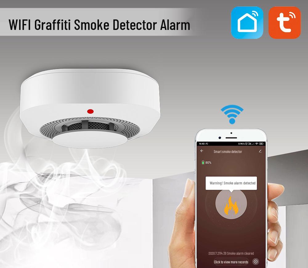 3C WiFi Smart Smoke Detector Alarm with Tuya App Control