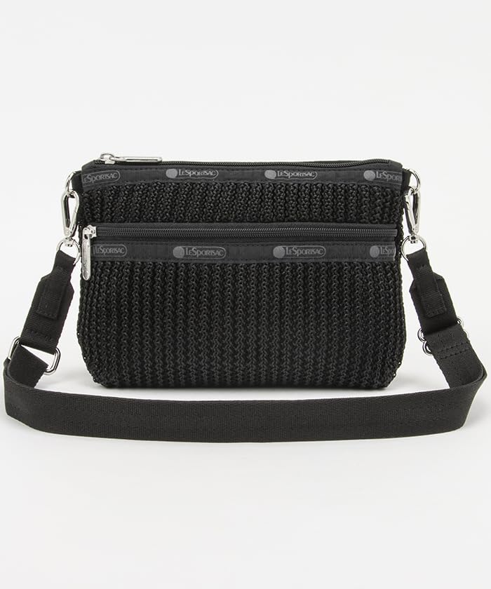 Offisiell Skulderveske CHAIN CROCHET Svart Heklet [LeSportsac] CLUTCH/1368 Dame