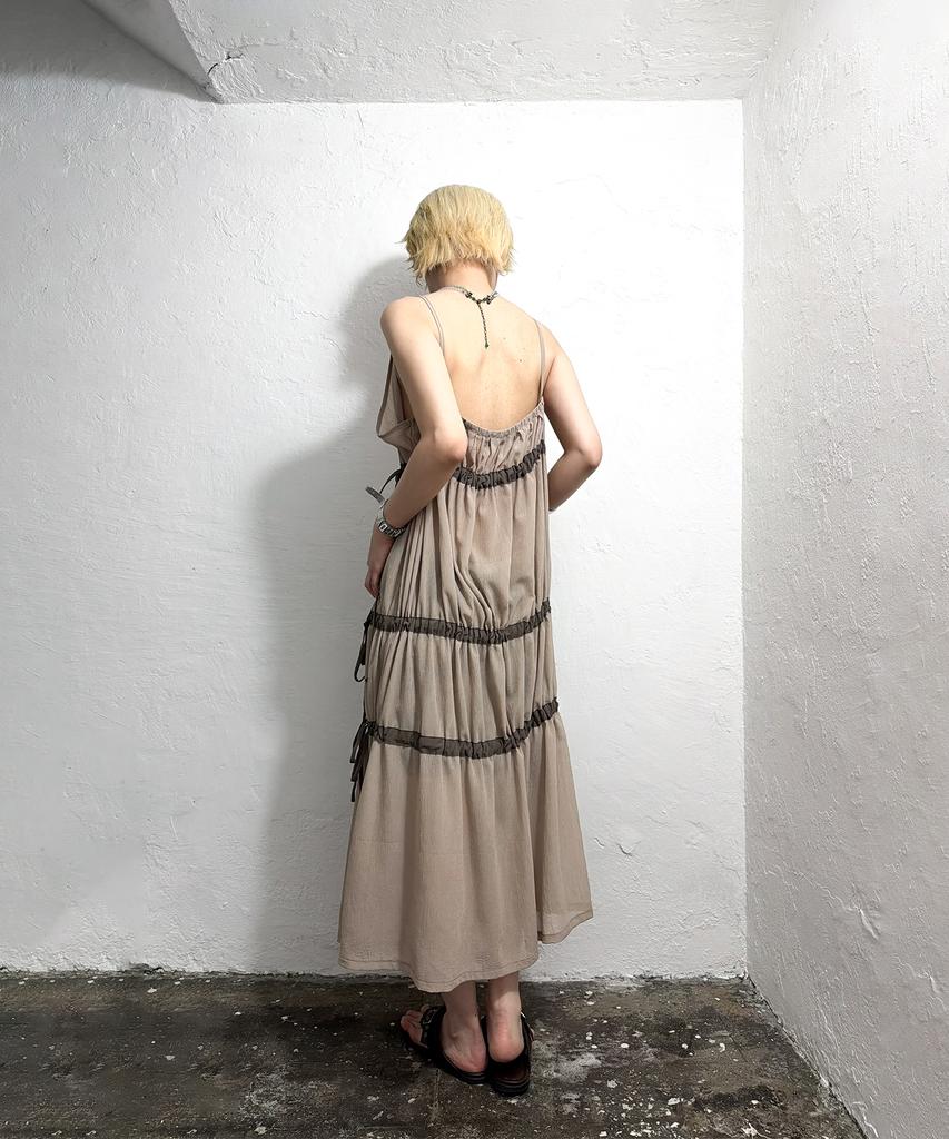 Seutillesseodi Tie Shirring Dress