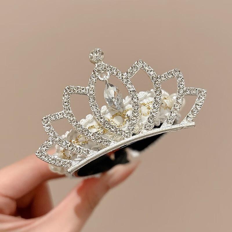 Kids Princess Crown Rhinestone Hair Comb Set