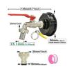 S60 IBC Tank Tap Adapter 16mm Nipple Rain Bucket Fitting Garden Hose Tap Quick Connectr Faucet Alloy Tank Valve