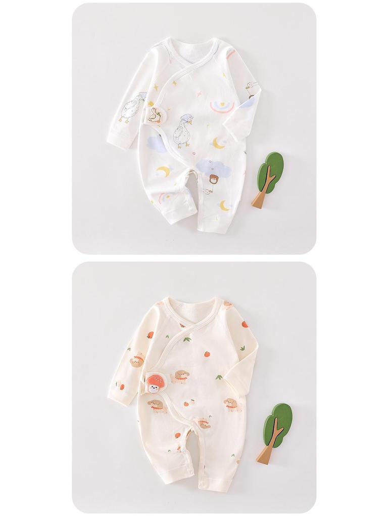 Newborn Pure Cotton Romper: Boneless Crawling Suit for Spring/Autumn