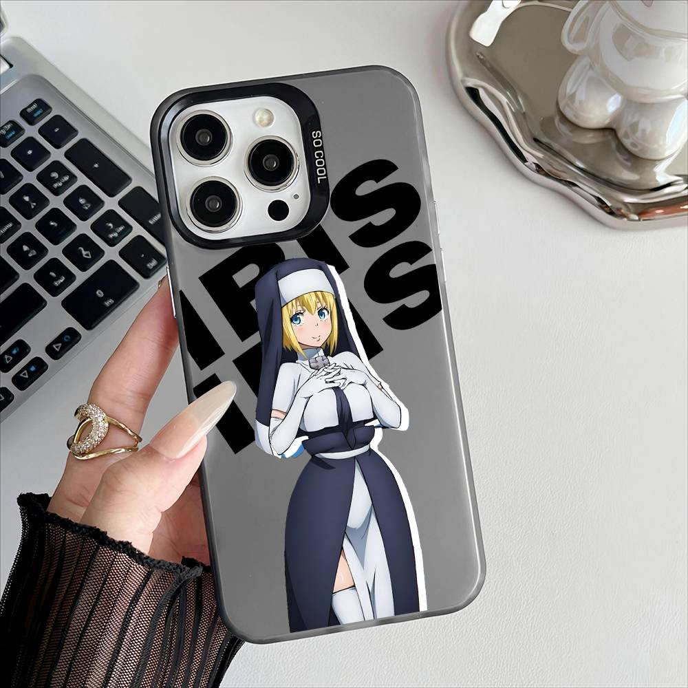 Anime Fireforce Phone Case For IPhone 16 15 14 13 12 17 Pro Max Special Metal Silver Button Electroplated Mobile Device