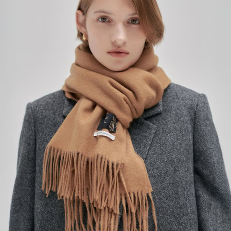 

NILBY P 23WN cashmere muffler [3colors] ash blue