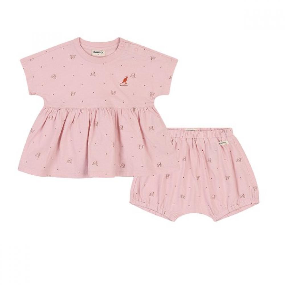

Kangol Kids Baby Allover Print Peplum Set Sb 2a05 Pink Pink/100
