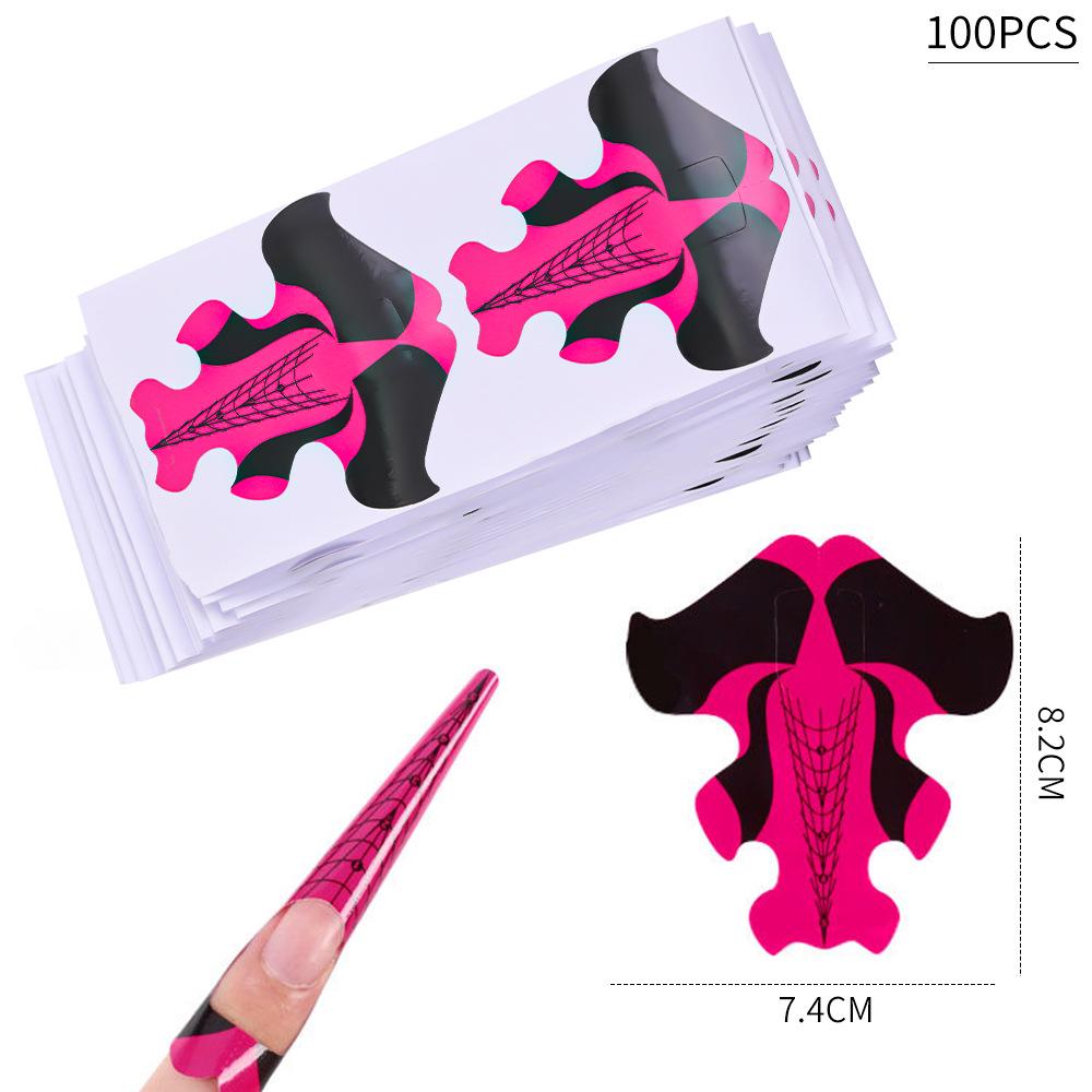 100 Cross-border Exclusive French Nail Extension Forms - Horseshoe & Rectangular Designs