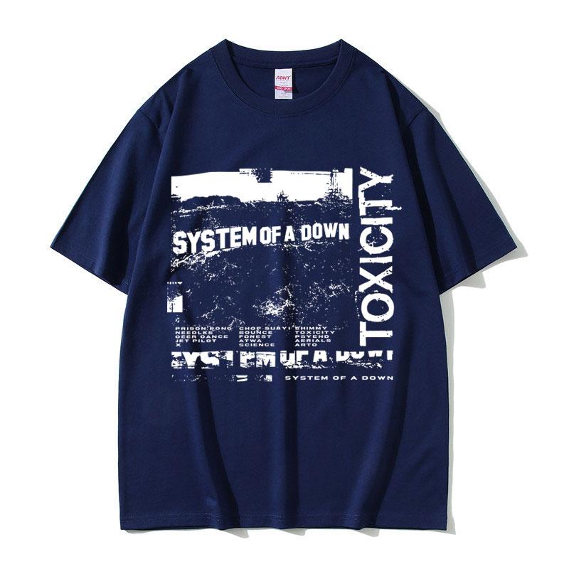 System Of A Down Toxicity Album Grafik T-Shirt Unisex Damen Gothic Rock Oversized Streetwear Unisexs 90er Alternative Metal T-Shirts