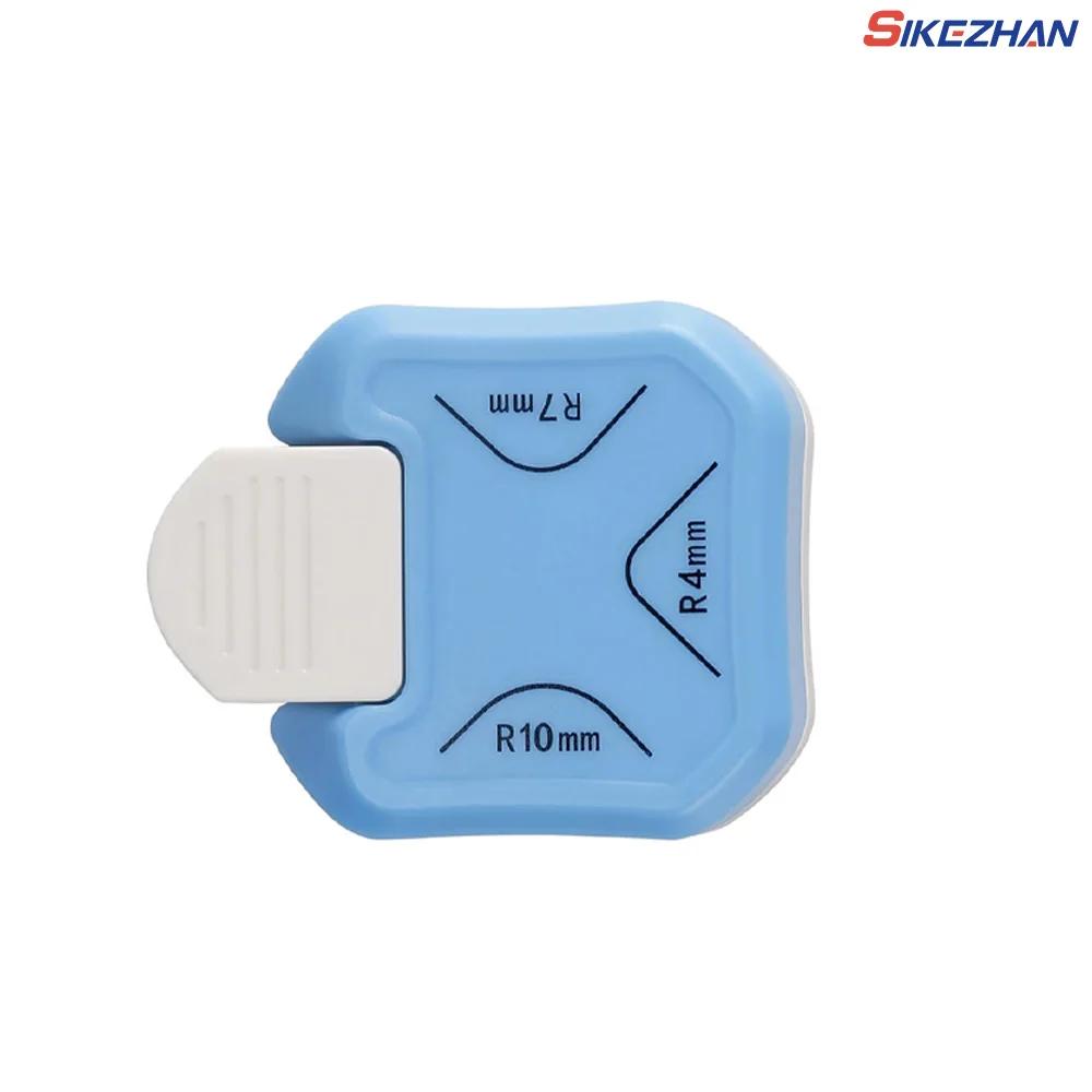 

3 in 1 Tag Punch Corner Rounder Cutter Paper Label Punch for Scrapbooking Card for DIY Paper Card Photo Planner Cutting Supplies синій