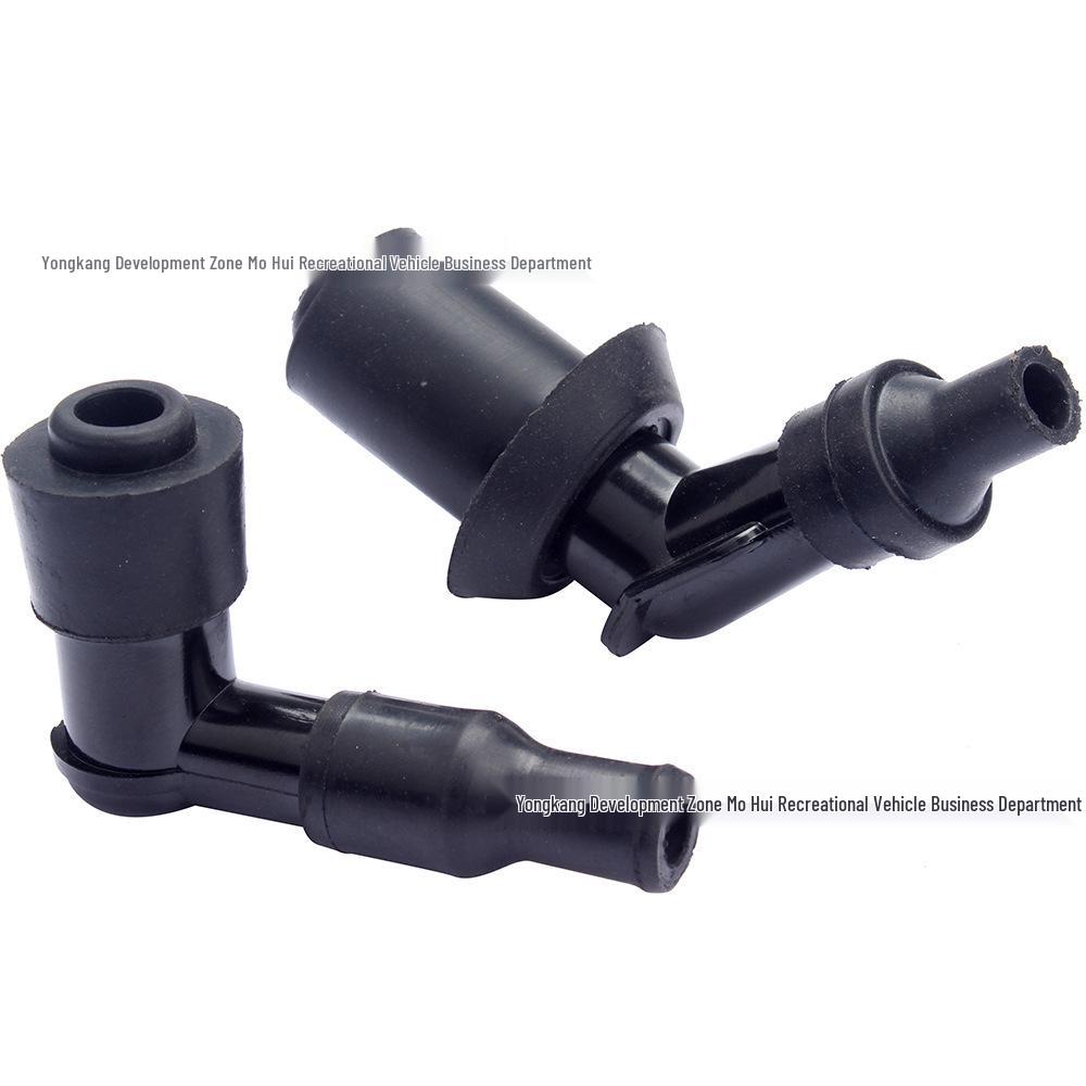 Black High-Voltage Spark Plug Cap for Motorcycle, ATV, Off-Road, and Beach Scooters (50-250CC GY6)