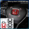 1pc ABS Car Steering Wheel Center Emblem Sticker For Civci CRV Accord Mugen Prelude FIT City CRZ CRX Jazz D-series B-series H