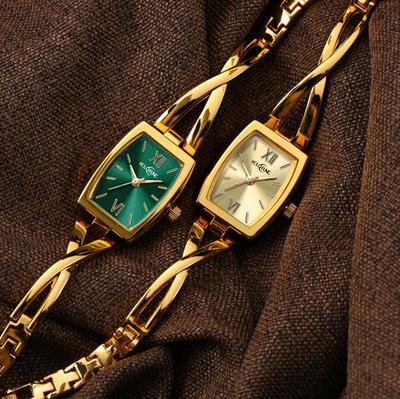 Heloiune Gold Square Women'S Watch Women'S Watch Casual Versatile Women'S Watch Bracelet Quartz Watch Women'S Watch