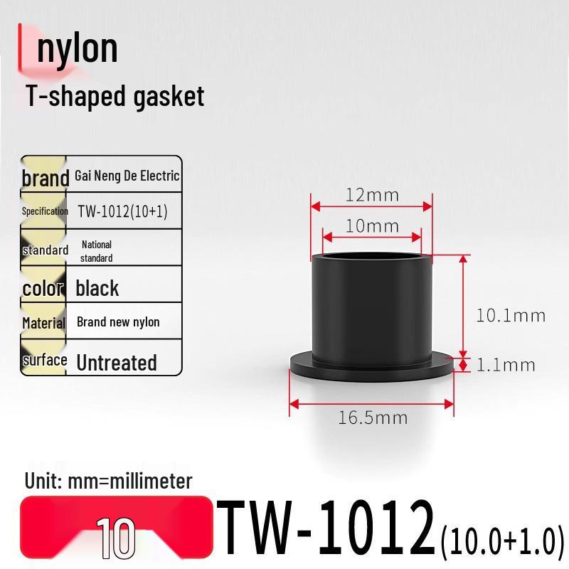 T-Shaped Nylon Gasket Ring Screw Shaft Sleeve with Concave-Convex Insulation Pad M2