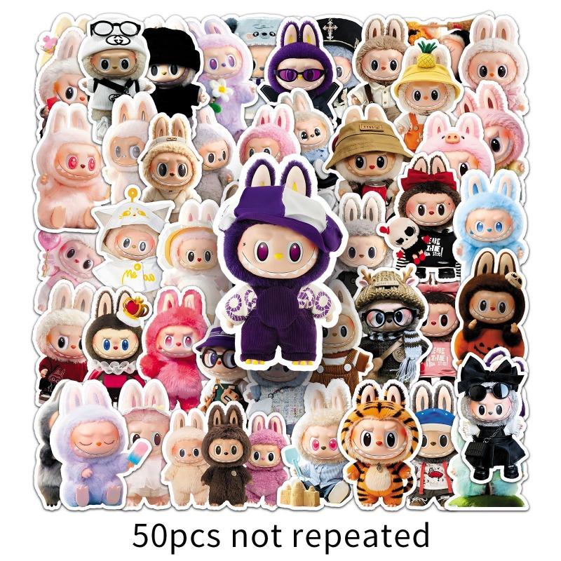50 Cartoon Doll Stickers Cute Waterproof Decorative Thermos Cup Notebook Stickers