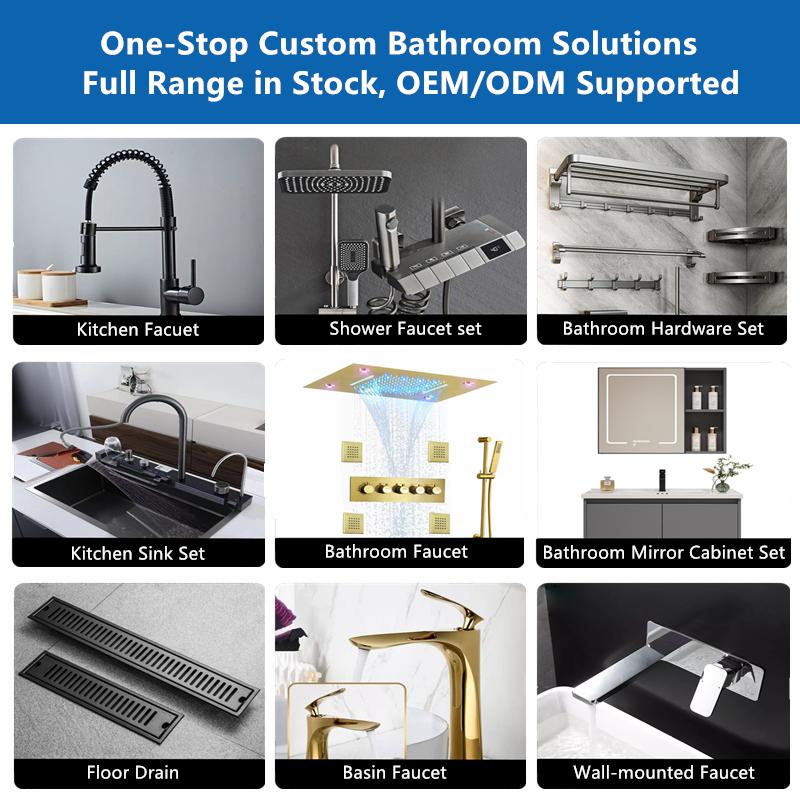 Practical Square Concealed Anti Odor Tile Insert Black Bathroom Floor Drain With Round Cover