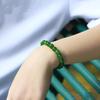1pc 8mmnatural Green Glass Bracelet, Good Luck Bracelet, Lucky Bracelet for Family and Friends, Unisex