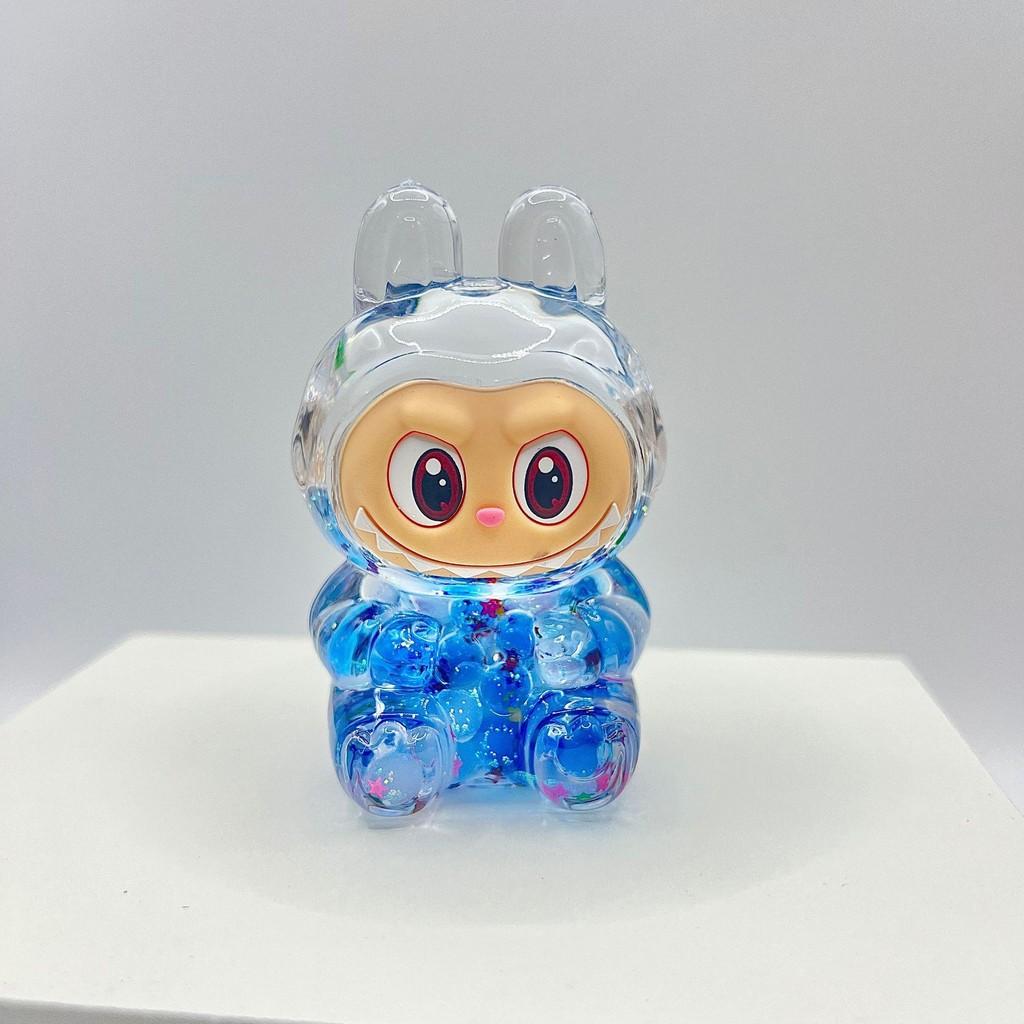 

Large Liquid Colorful Sand Bottle Figurine In Vibrant Acrylic For Unique Decor Home Blue Dual Bead