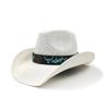 2024 Summer Straw Cowboy Hat Women's Fashion Cowgirl Straw Hat Pink Hat Men's Western Cowboy Hat Summer Travel Visor Hat